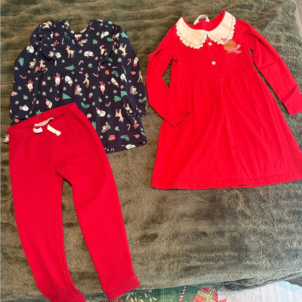 H&M Red and Navy Kids Pajama Set
